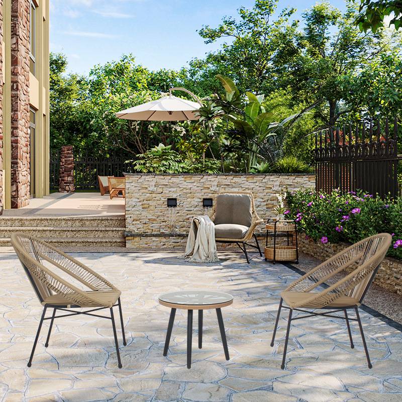 #Outdoor rattan chair set