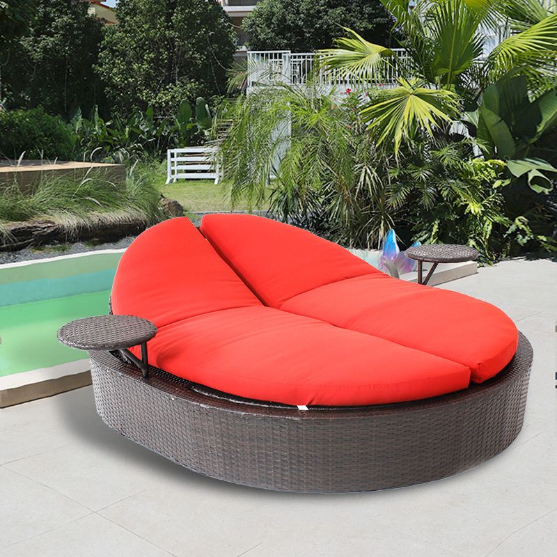 pool rattan lounge chair