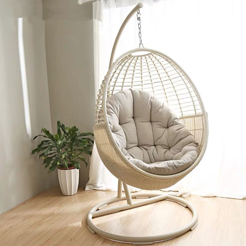 rattan hanging basket swing