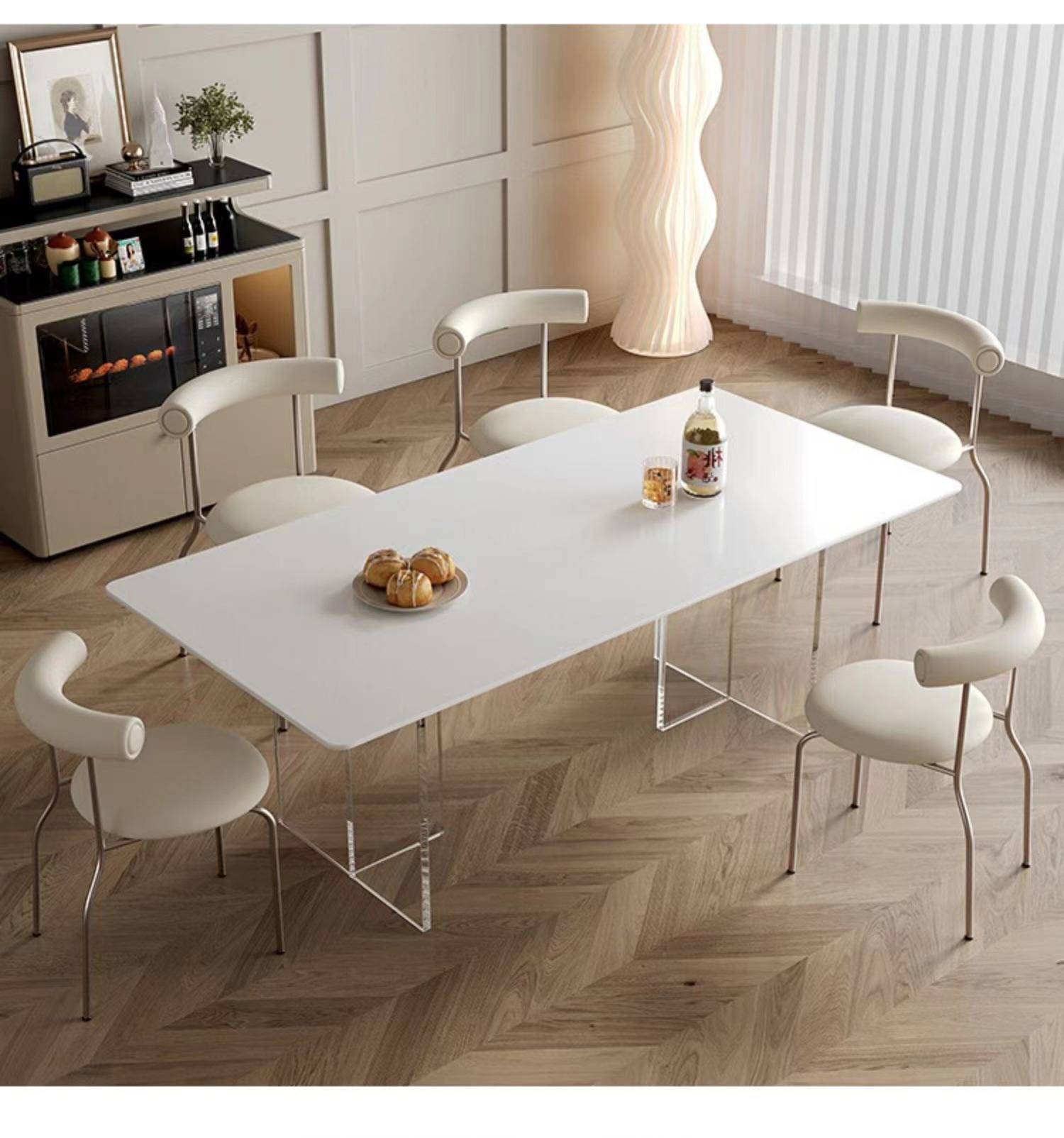 Acrylic Household Suspended Minimalist Dining Table