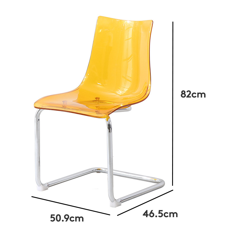Modern Minimalist Acrylic Backrest Dining Chair